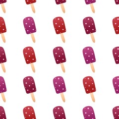 pattern with multicolored ice cream