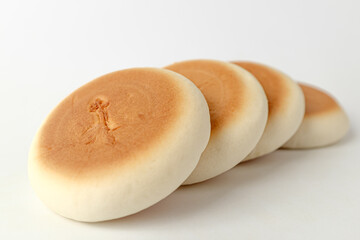 Honey hotteok on a white background