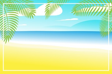 Fototapeta na wymiar Summer banner or backgrounds with space for text. Greeting card, poster and advertising, wallpaper. Summer landscape, vacation, weekend, holiday concept. Happy shiny Day. 