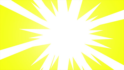 Bright Sunshine or Explosion Explosion for Radial Vector Comic Book. cartoon big explosion 