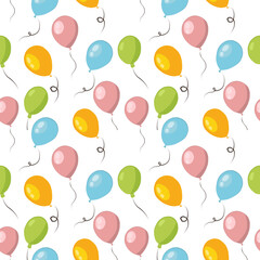 Colorful seamless pattern of balloons.