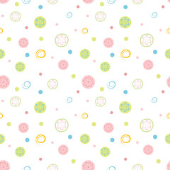 Color seamless pattern of flowers