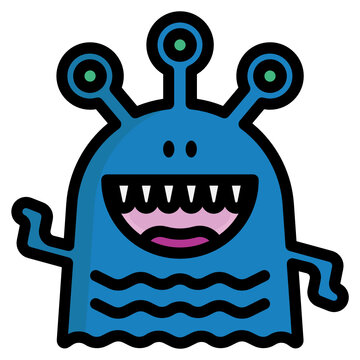 Sharp teeh monster icon
