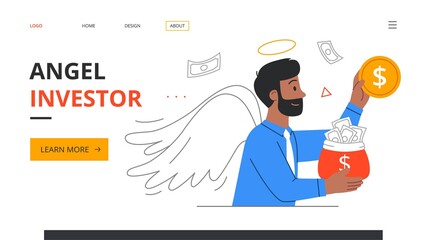 Angel investor abstract concept