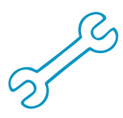 Maulschlüssel Werkzeug als Icon und Symbol