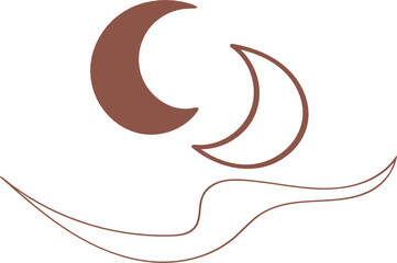 Boho Moon illustration