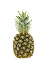 ripe pineapple isolated. Bright pineapple in minimal style. Fresh pineapples. Tropical fruits. Vegetarianism. Summer fruits.
