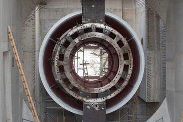 turbine a rotary mechanical device - obrazy, fototapety, plakaty