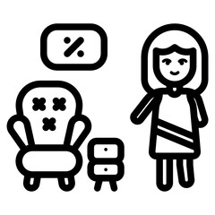 An interior salegirl