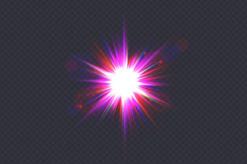 abstract of lighting for background. digital lens flare in dark background