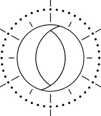 Moon Line Art illustration