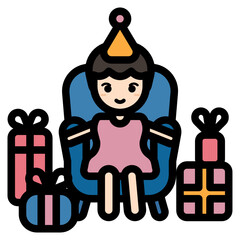 A Girl in birthday party