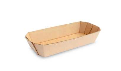 Cardboard box for food storage, box isolate