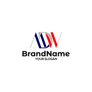 Letter MDW Logo Design Vector