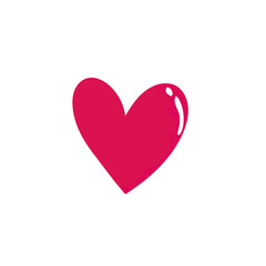 red heart isolated on white