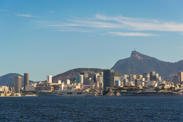 Fototapeta premium View of Rio de Janeiro City Skyline With Mountains