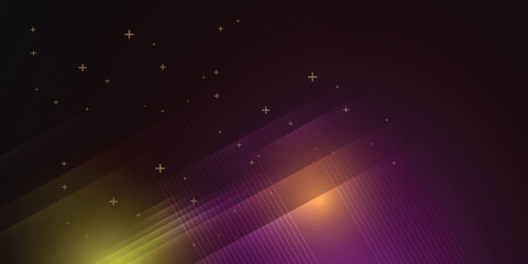 Dark background in vector illustration with glow and lights.