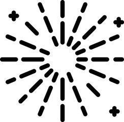 fire work minimal line icon