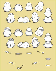 ひよこ01-線画