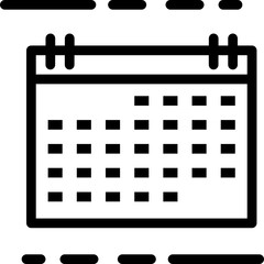 calendar minimal line icon