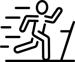Obraz premium treadmill minimal line icon