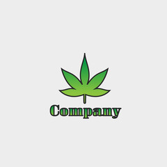 Green leaf logo design 