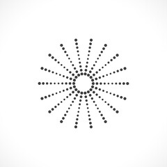 Black abstract vector circle frame halftone dots logo emblem design. Round border Icon using circle dots texture.Vector illustration EPS 10