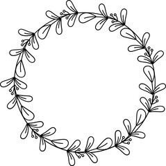 Wildflower Wedding Wreath Circle Frame