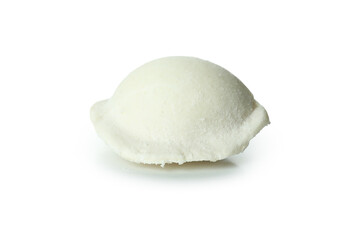 Uncooked varenik or pierog isolated on white background