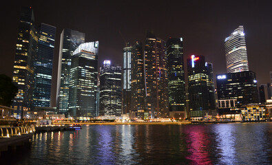 Fototapeta na wymiar city skyline Singapore