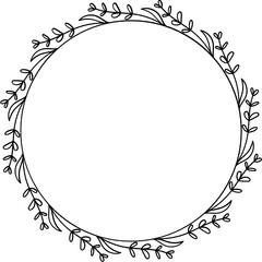 Leaf Branch Wedding Wreath Circle Frame