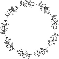 Wildflower Wedding Wreath Circle Frame