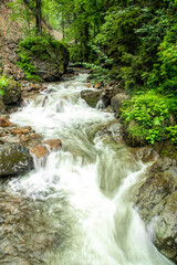Fototapeta premium Mountain spring and waterfall in Turkey