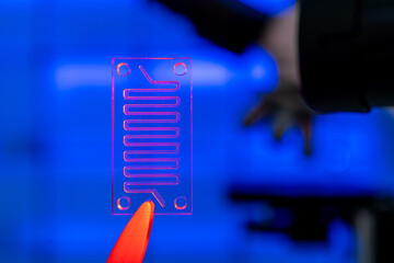 Lab on a chip microfluidics device