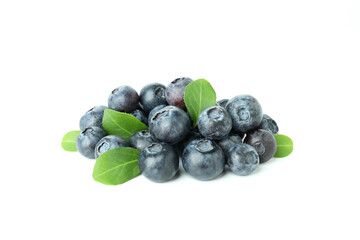 Fresh delicious blueberry isolated on white background