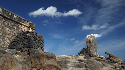 rock in the sky, castilo de San Gabriel, Lancarote, Canary islands 
