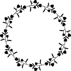 Wildflower Wedding Wreath Circle Frame