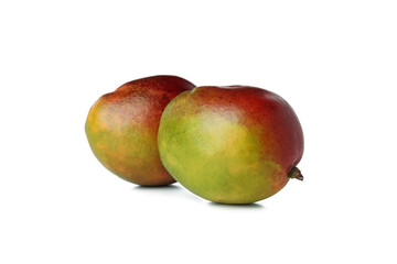 Ripe mango fruit isolated on white background