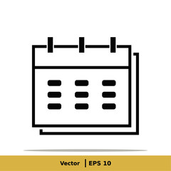 Calendar, Schedule, Date Settings, Appointment Icon Illustration. Date Sign Symbol. Vector Icon EPS 10