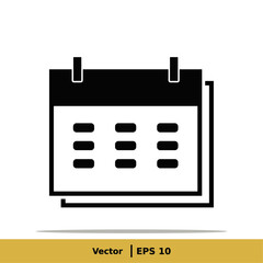Calendar, Schedule, Date Settings, Appointment Icon Illustration. Date Sign Symbol. Vector Icon EPS 10