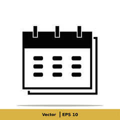 Calendar, Schedule, Date Settings, Appointment Icon Illustration. Date Sign Symbol. Vector Icon EPS 10