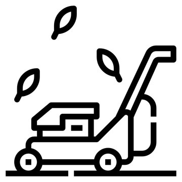 recommend clip art: mower line icon