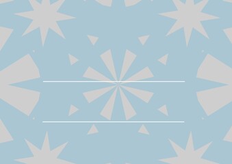 Fototapeta premium Digitally generated image of copy space on blue floral design against grey background