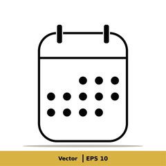 Calendar, Schedule, Date Settings, Appointment Icon Illustration. Date Sign Symbol. Vector Icon EPS 10