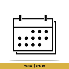 Fototapeta na wymiar Calendar, Schedule, Date Settings, Appointment Icon Illustration. Date Sign Symbol. Vector Icon EPS 10