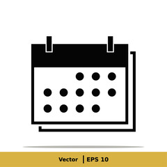 Calendar, Schedule, Date Settings, Appointment Icon Illustration. Date Sign Symbol. Vector Icon EPS 10