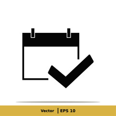 Calendar, Schedule, Date Settings, Appointment Icon Illustration. Date Sign Symbol. Vector Icon EPS 10
