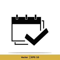 Calendar, Schedule, Date Settings, Appointment Icon Illustration. Date Sign Symbol. Vector Icon EPS 10