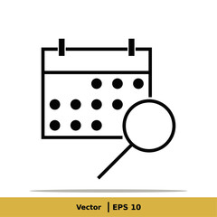 Calendar, Schedule, Date Settings, Appointment Icon Illustration. Date Sign Symbol. Vector Icon EPS 10