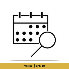 Calendar, Schedule, Date Settings, Appointment Icon Illustration. Date Sign Symbol. Vector Icon EPS 10